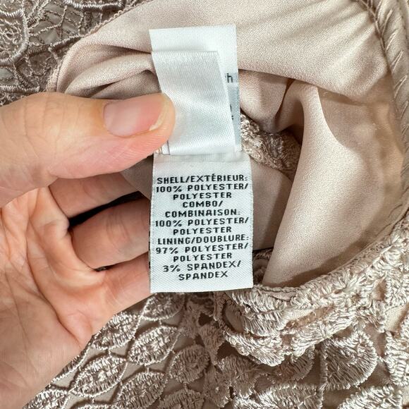 Diane von Furstenberg DVF Blush Pink Lace Overlay Sleeveless Sheath Dress - Picture 10 of 11